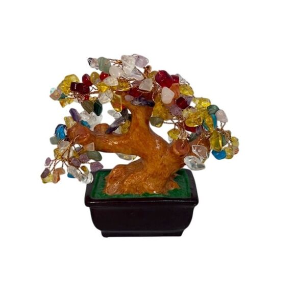 Gemstone Bonsai Money Tree Good Prosperity Feng Shui Chakra Crystal - Picture 3 of 5